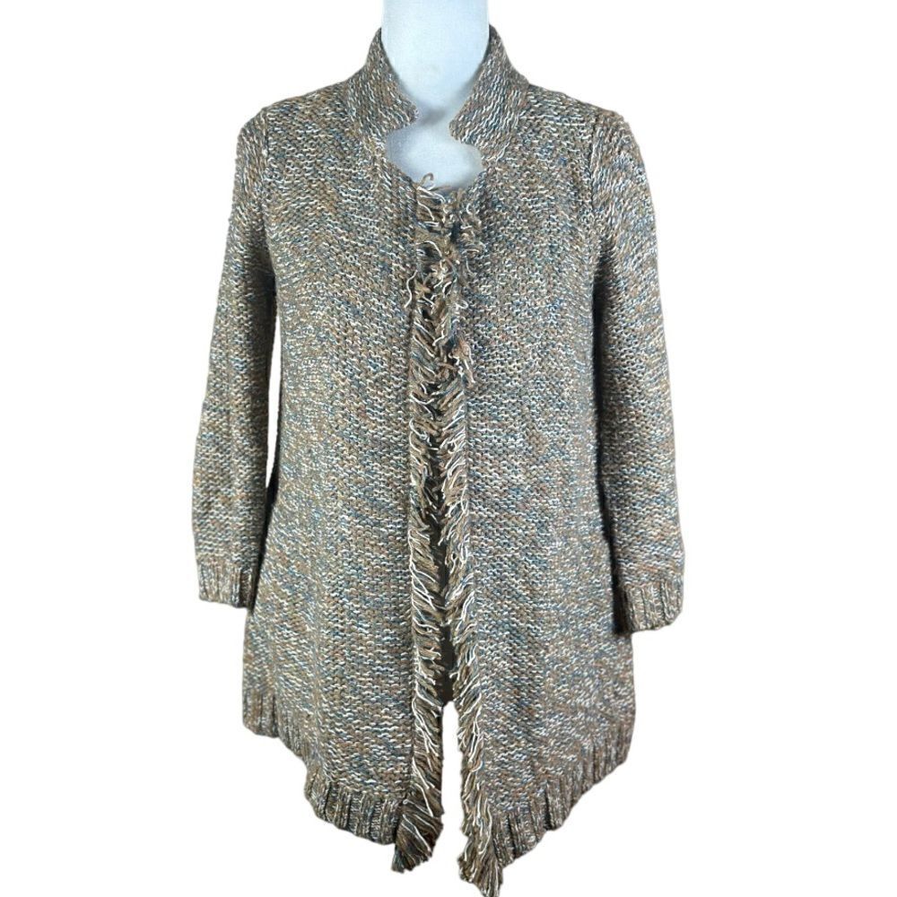 Anthropologie Sparrow Multi Color Open Front Line… - image 1